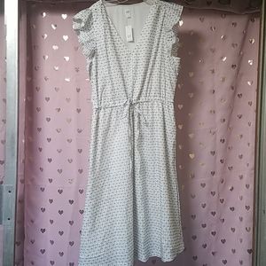 Gap ruffle sleeve midi dress